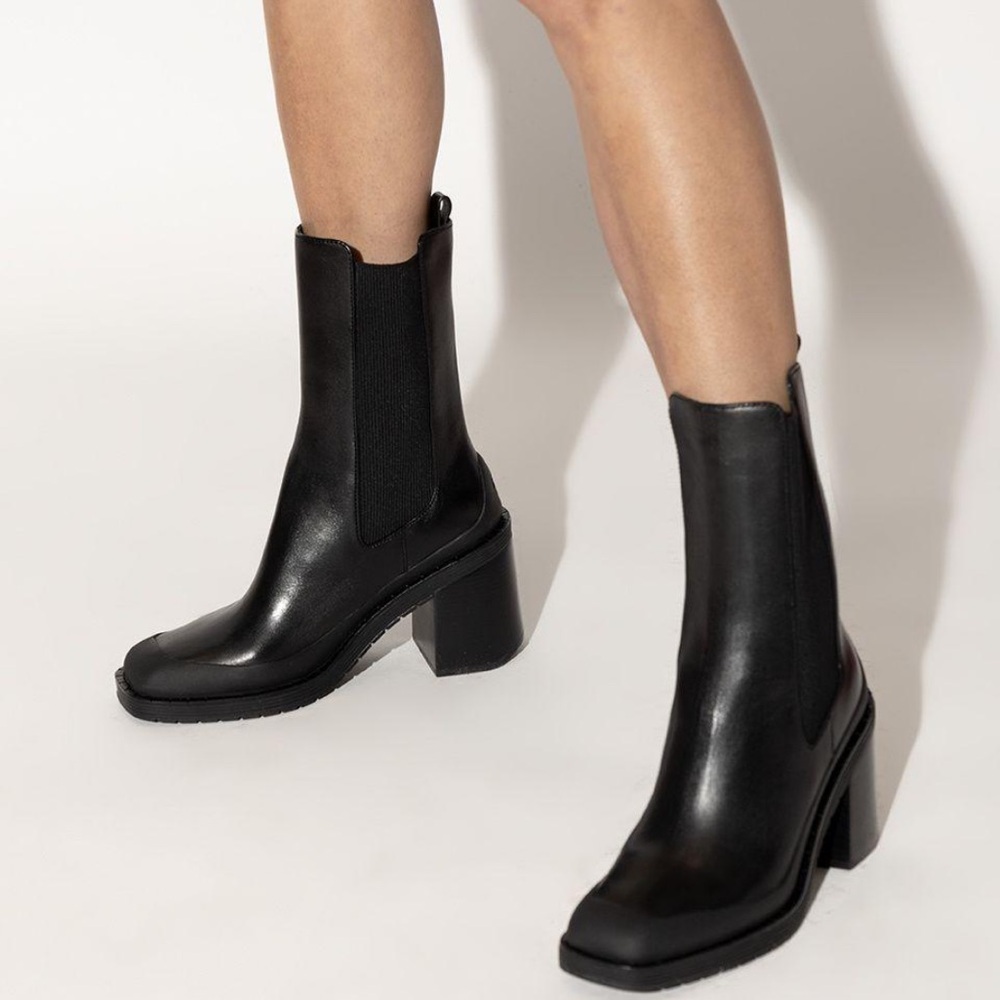 Tory Burch Women's Black 'expedition' Heeled Ankle Boots, 9.5